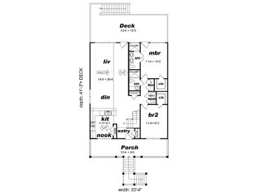 1st Floor Plan, 062H-0182