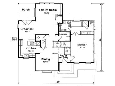 1st Floor Plan, 030H-0035