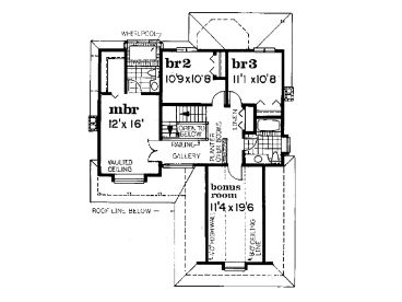 2nd Floor Plan, 032H-0018