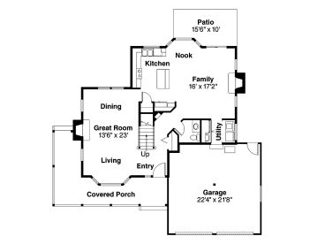 1st Floor Plan, 051H-0015