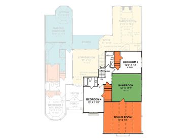 2nd Floor Plan, 059H-0046