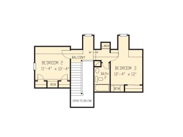 2nd Floor Plan, 054H-0077
