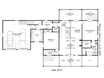 1st Floor Plan, 062H-0492