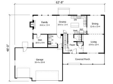 1st Floor Plan, 023H-0020