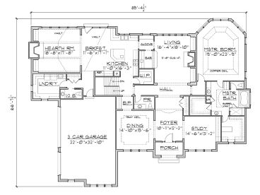 1st Floor Plan, 055H-0003