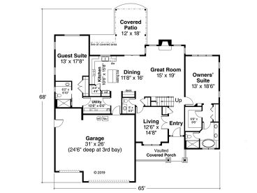 1st Floor Plan, 051H-0334