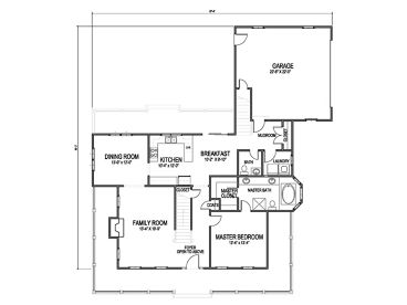 1st Floor Plan, 058H-0105
