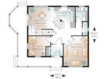 1st Floor Plan, 027H-0132