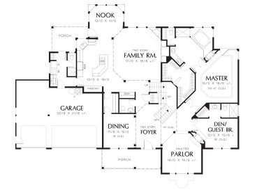 1st Floor Plan, 034H-0340