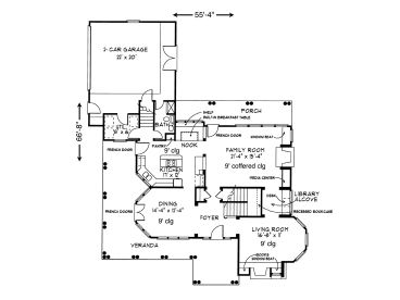 1st Floor Plan, 054H-0092