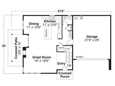 1st Floor Plan, 051H-0416