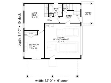 1st Floor Plan, 062G-0414