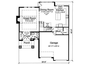 1st Floor Plan, 046H-0181