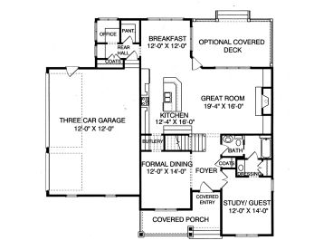 1st Floor Plan, 029H-0106