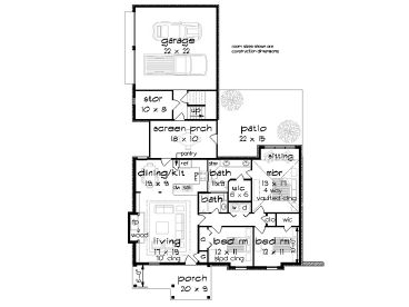 1st Floor Plan, 021H-0272