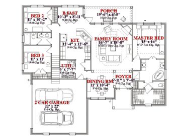 1st Floor Plan, 073H-0051