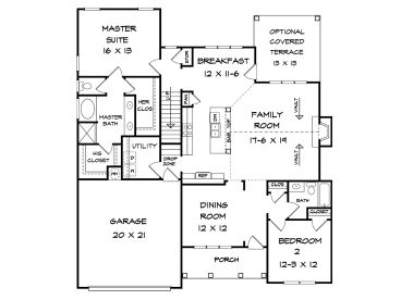1st Floor Plan, 019H-0173