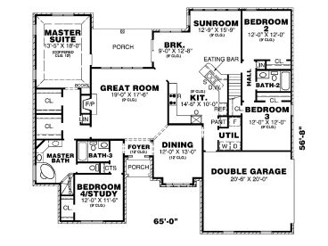 1st Floor Plan, 011H-0019