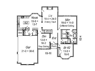 1st Floor Plan, 061H-0128