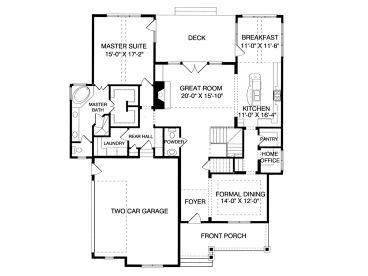 1st Floor Plan, 029H-0110