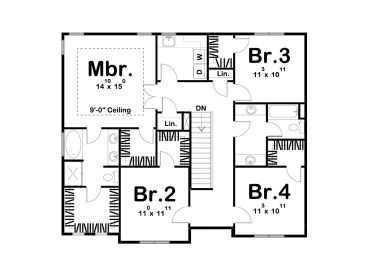 2nd Floor Plan, 050H-0231