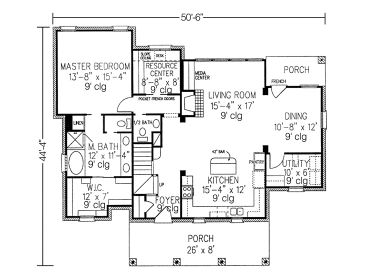 1st Floor Plan, 054H-0141