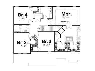2nd Floor Plan, 050H-0101