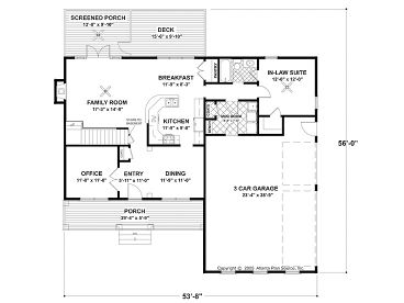 1st Floor Plan, 007H-0071