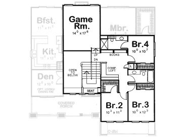 2nd Floor Plan, 031H-0129