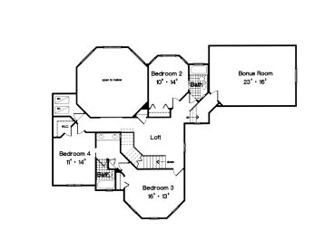 2nd Floor Plan, 043H-0162