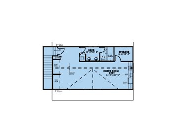 Garage 2nd Floor Plan, 074H-0176
