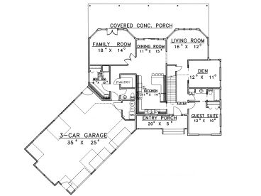 1st Floor Plan, 012H-0032