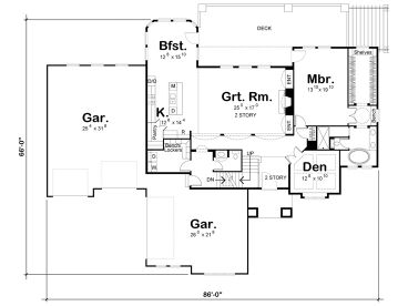 1st Floor Plan, 050H-0010