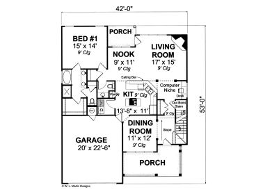 1st Floor Plan, 059H-0113