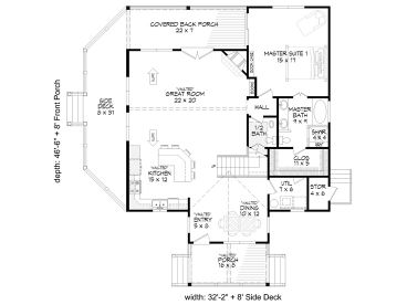 1st Floor Plan, 062H-0421