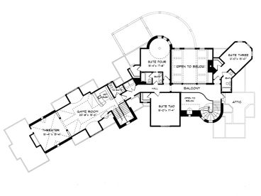 2nd Floor Plan, 029H-0073