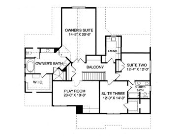 2nd Floor Plan, 029H-0106