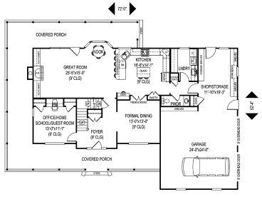 1st Floor Plan, 044H-0040