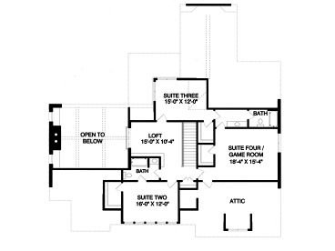 2nd Floor Plan, 029H-0030