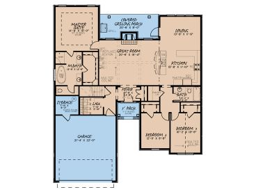 1st Floor Plan, 074H-0108