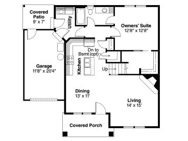1st Floor Plan, 051H-0084