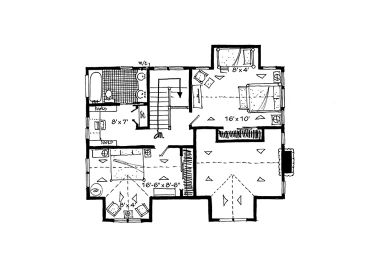 2nd Floor Plan, 066H-0001