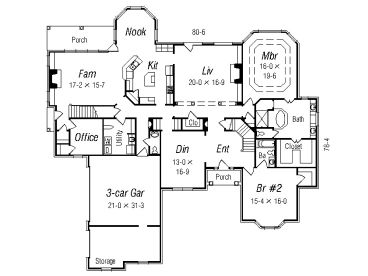 1st Floor Plan, 061H-0190