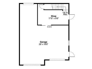 Garage Floor Plan, 051H-0085