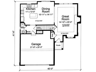 1st Floor Plan, 046H-0163