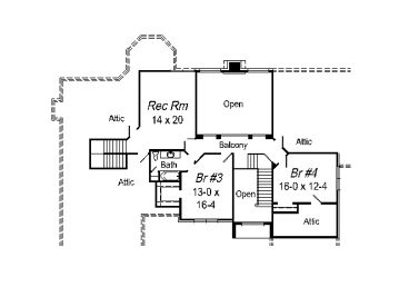 2nd Floor Plan, 061H-0129