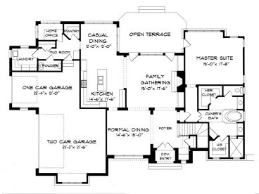 1st Floor Plan, 029H-0056