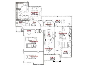 1st Floor Plan, 073H-0090