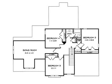 2nd Floor Plan, 019H-0084