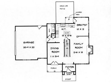 1st Floor Plan, 019H-0133